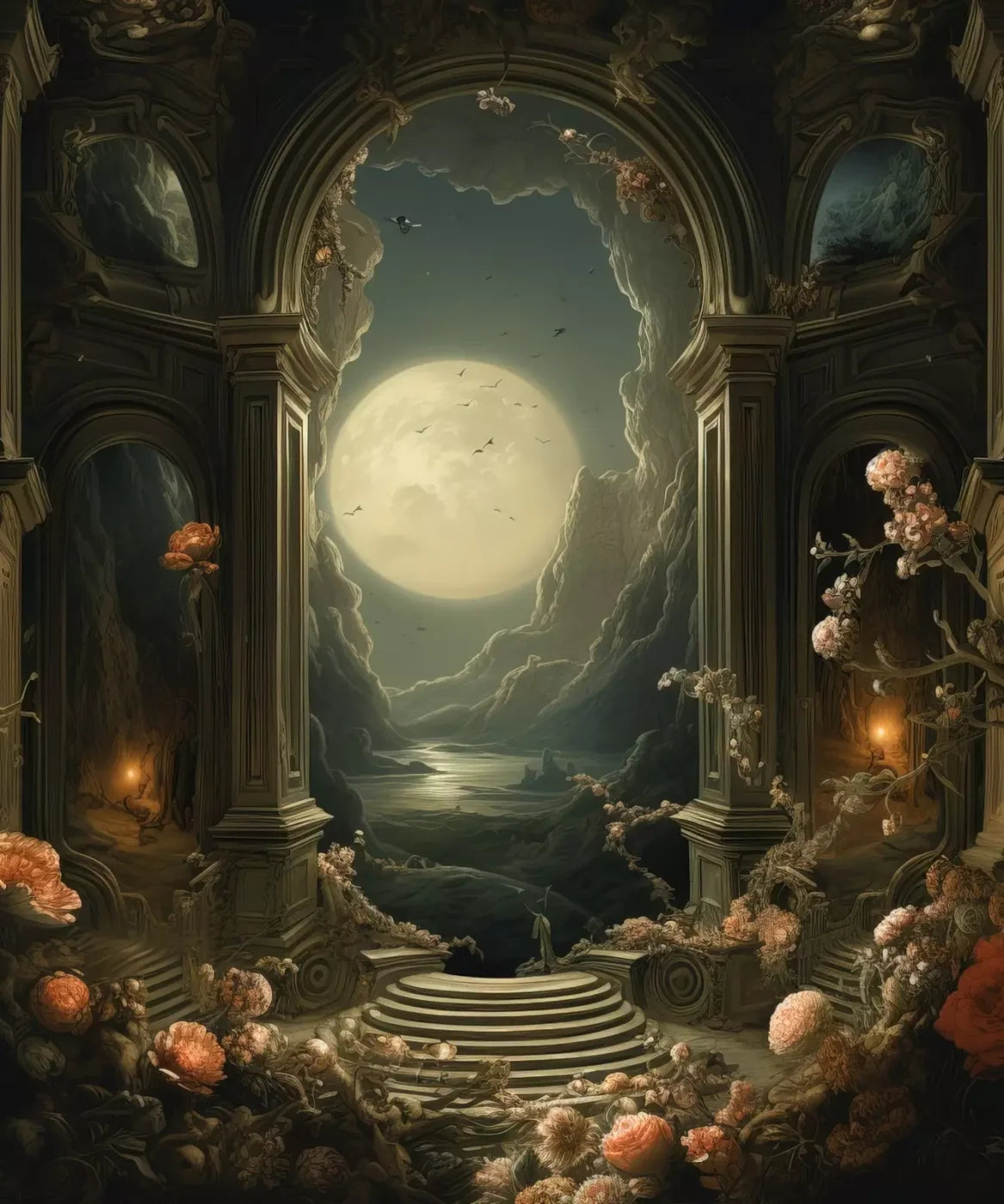 Haunted Elegance I 10’X12’ Ultracloth (120 X 144 Inch) Backdrop