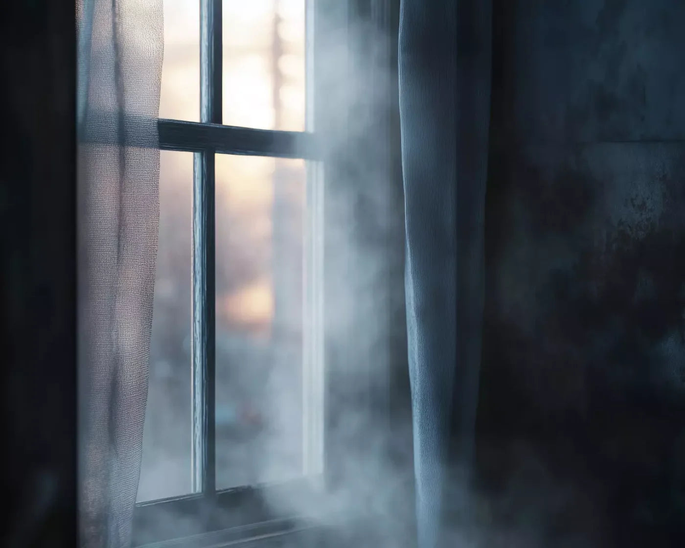 Haunted Window 10’X8’ Fleece (120 X 96 Inch) Backdrop