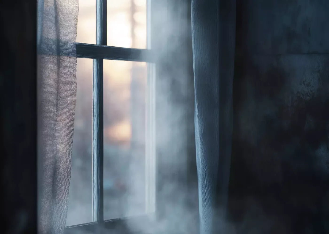Haunted Window 7’X5’ Ultracloth (84 X 60 Inch) Backdrop