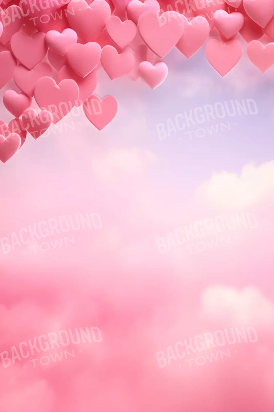 Heart In The Clouds I 8X12 Ultracloth ( 96 X 144 Inch ) Backdrop