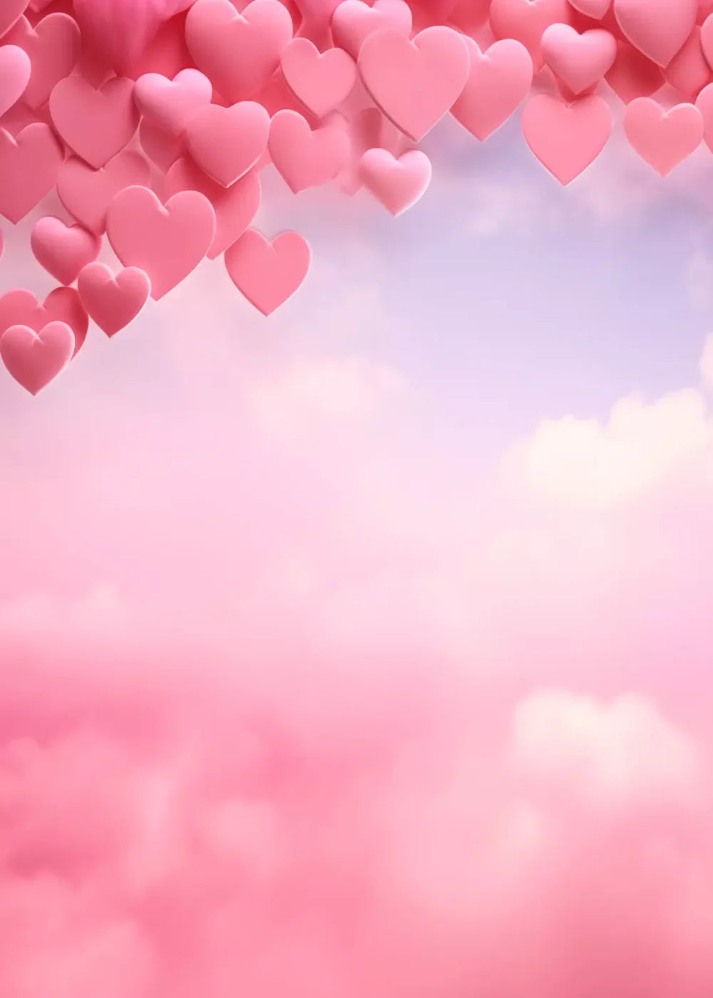 Heart In The Clouds I 5X7 Ultracloth ( 60 X 84 Inch ) Backdrop