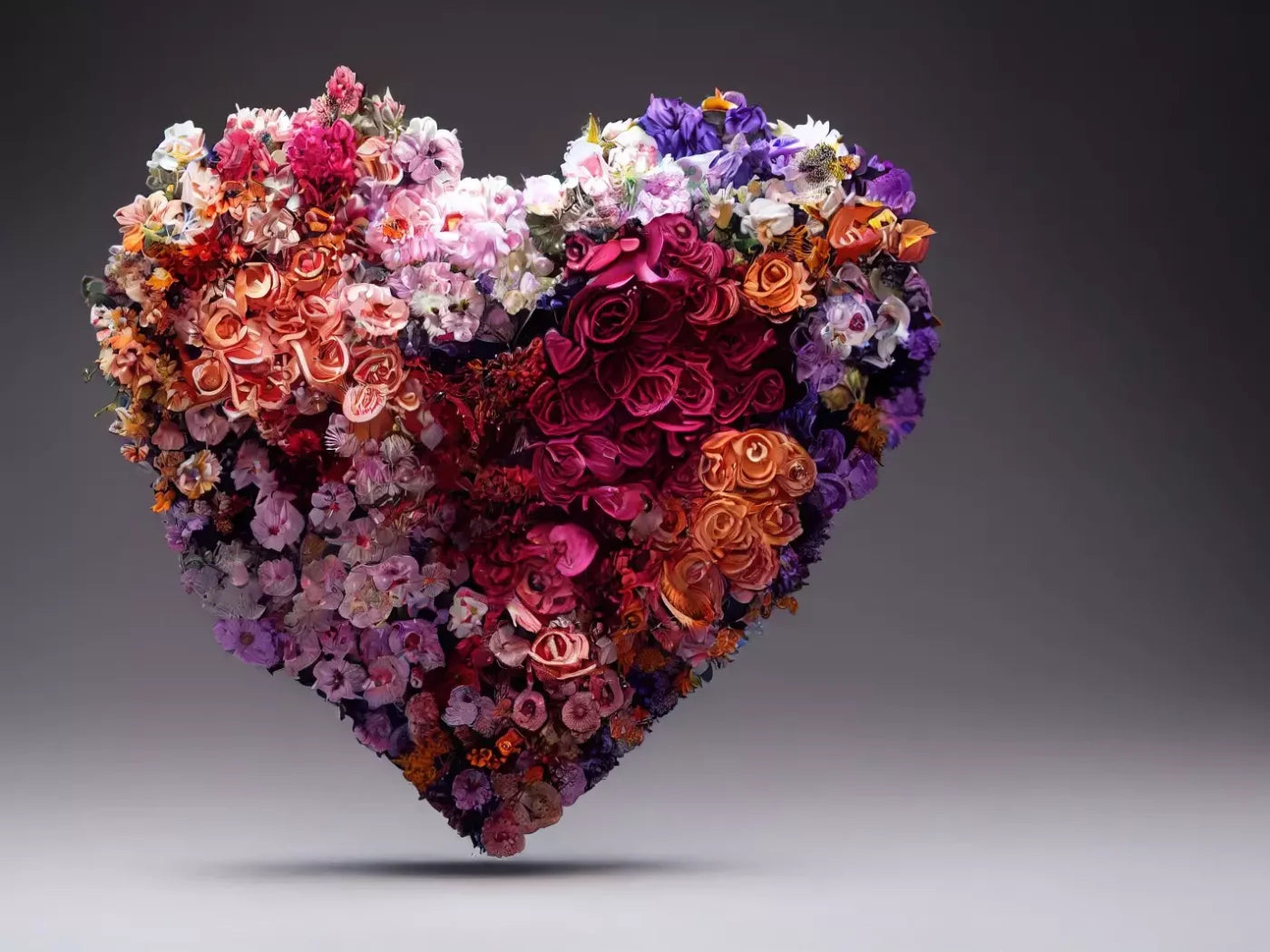 Heart Of Flowers 6’8X5’ Fleece (80 X 60 Inch) Backdrop