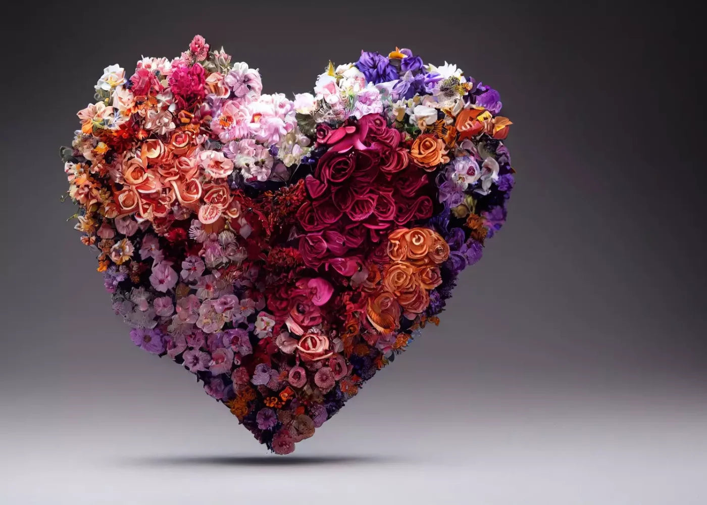 Heart Of Flowers 7’X5’ Ultracloth (84 X 60 Inch) Backdrop