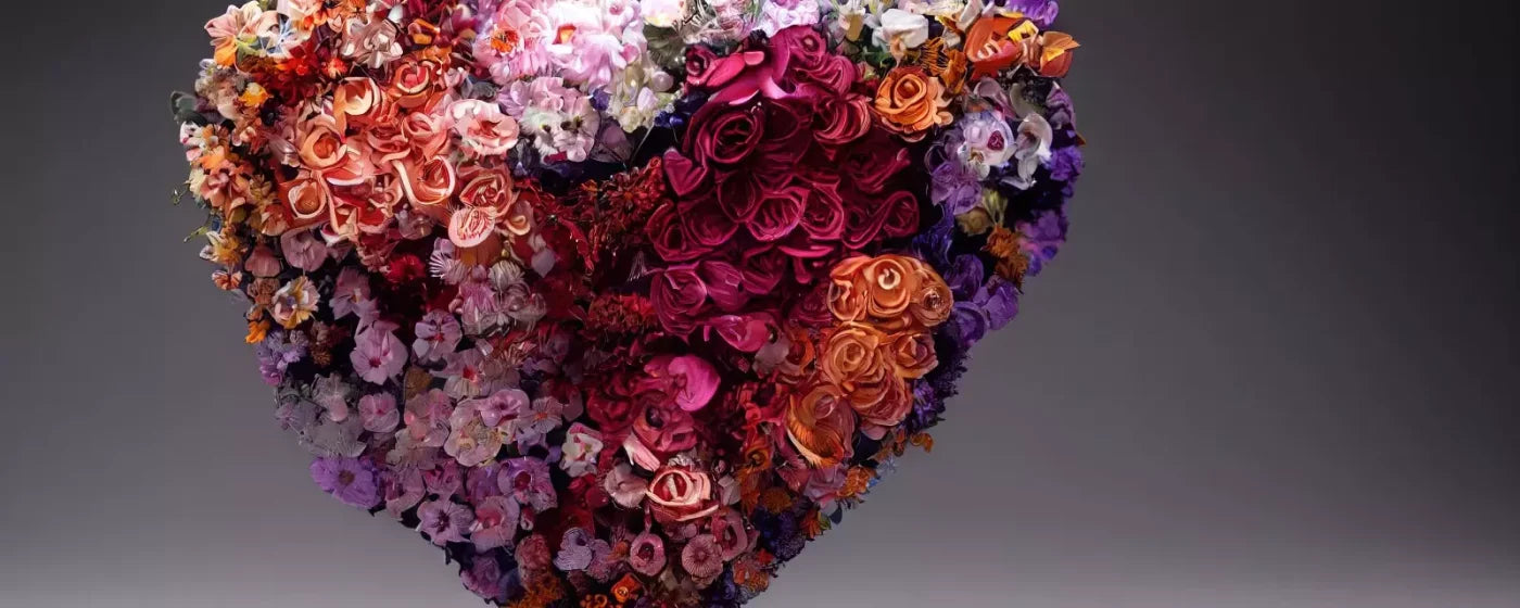 Heart Of Flowers 20’X8’ Ultracloth (240 X 96 Inch) Backdrop