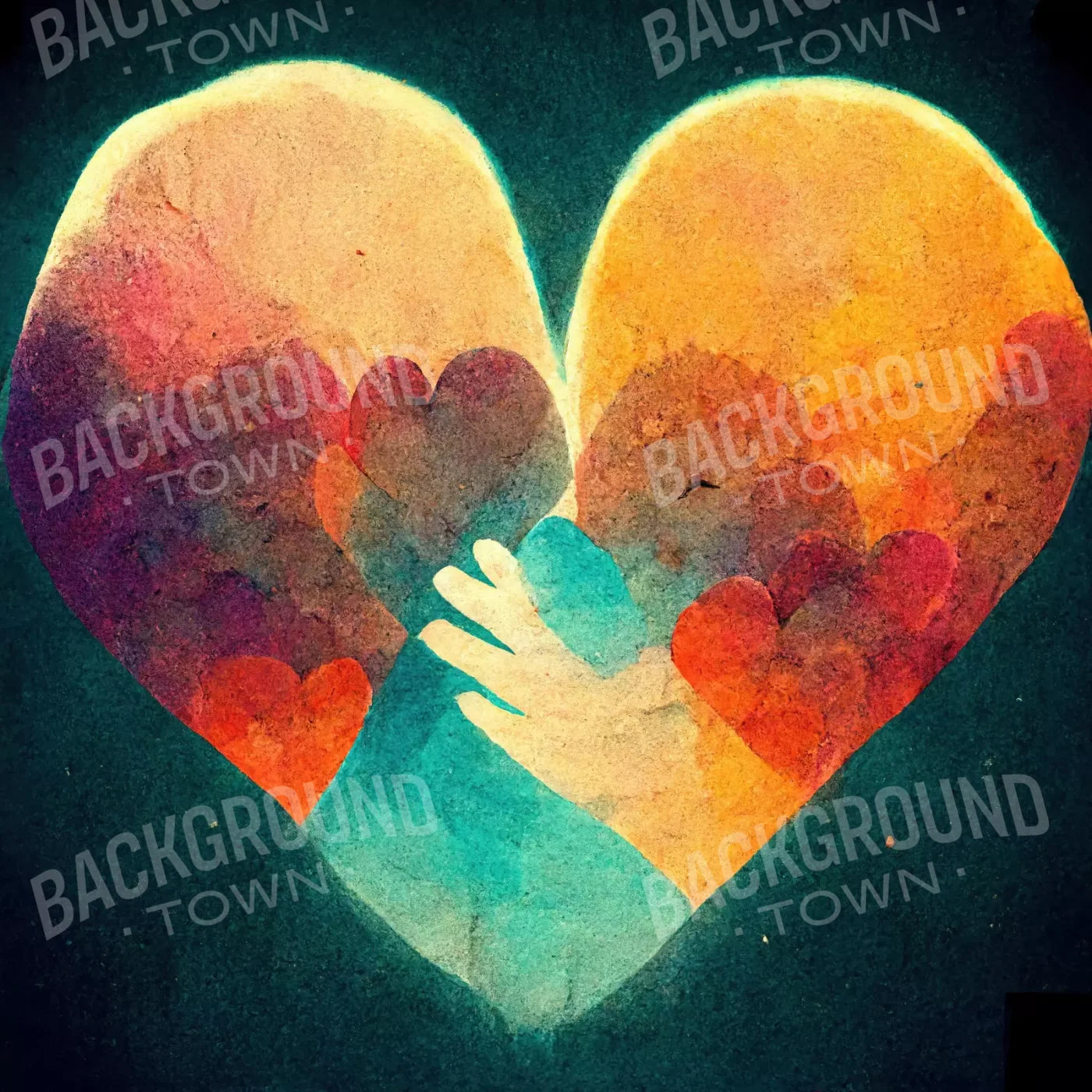 Heart Of Love 8’X8’ Fleece (96 X Inch) Backdrop