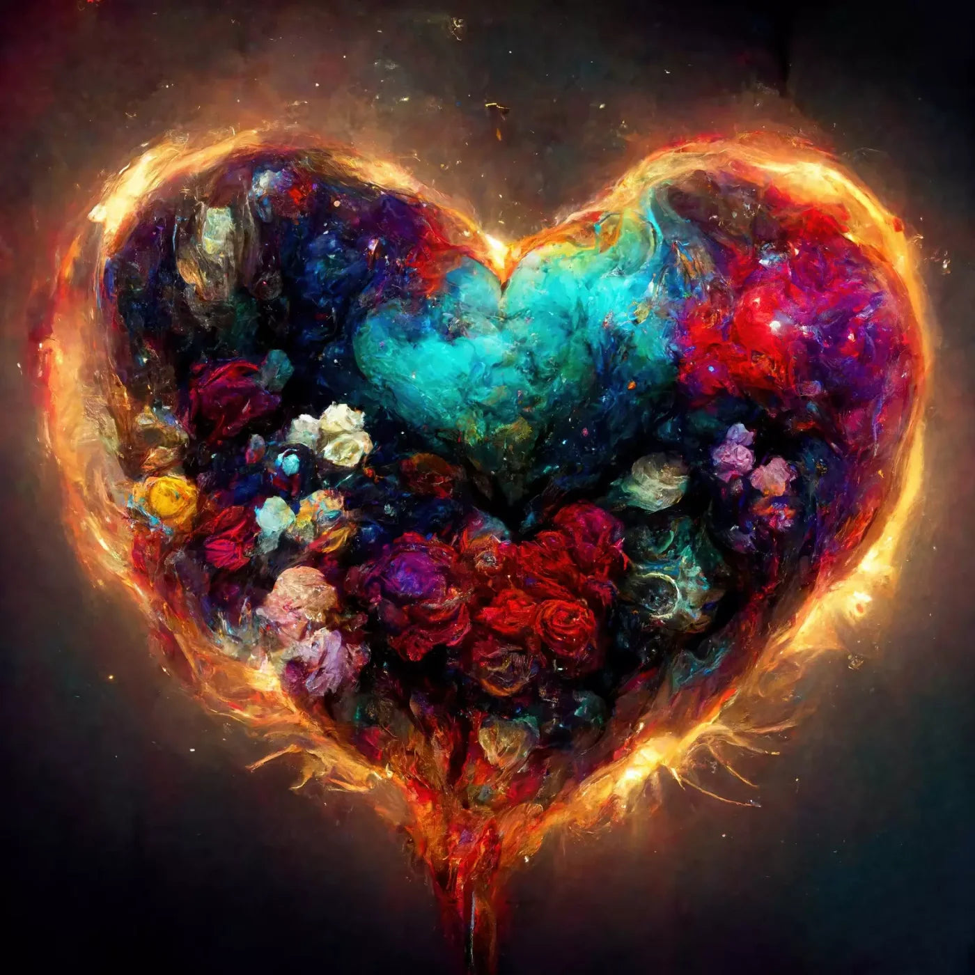 Heart On Fire Ii 10’X10’ Ultracloth (120 X Inch) Backdrop