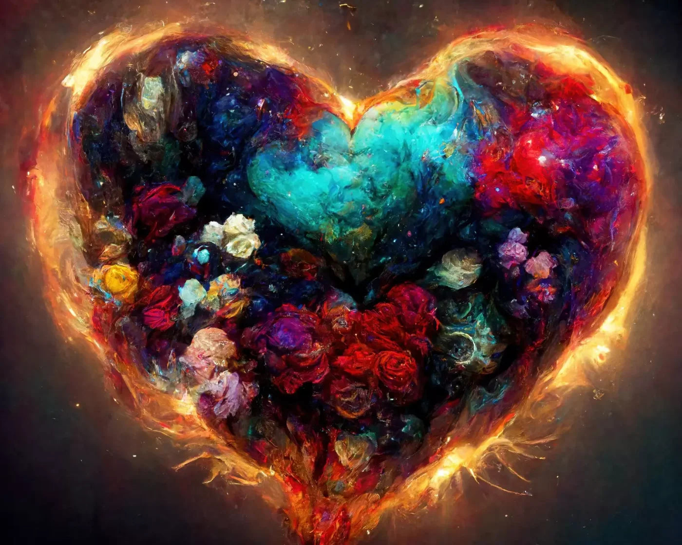 Heart On Fire Ii 10’X8’ Fleece (120 X 96 Inch) Backdrop