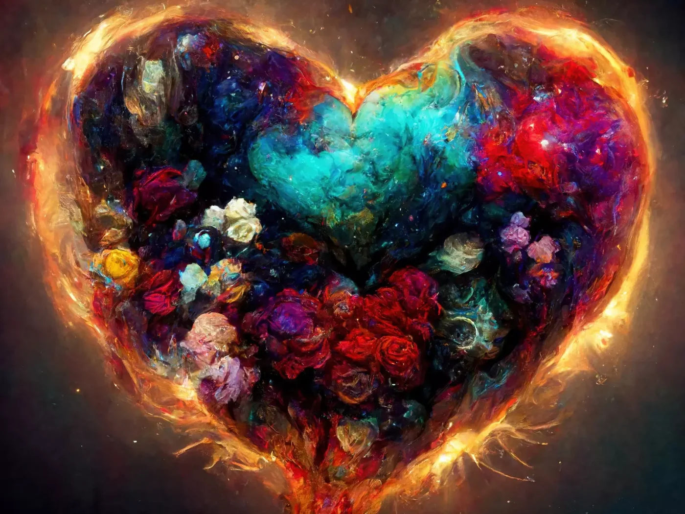 Heart On Fire Ii 6’8X5’ Fleece (80 X 60 Inch) Backdrop