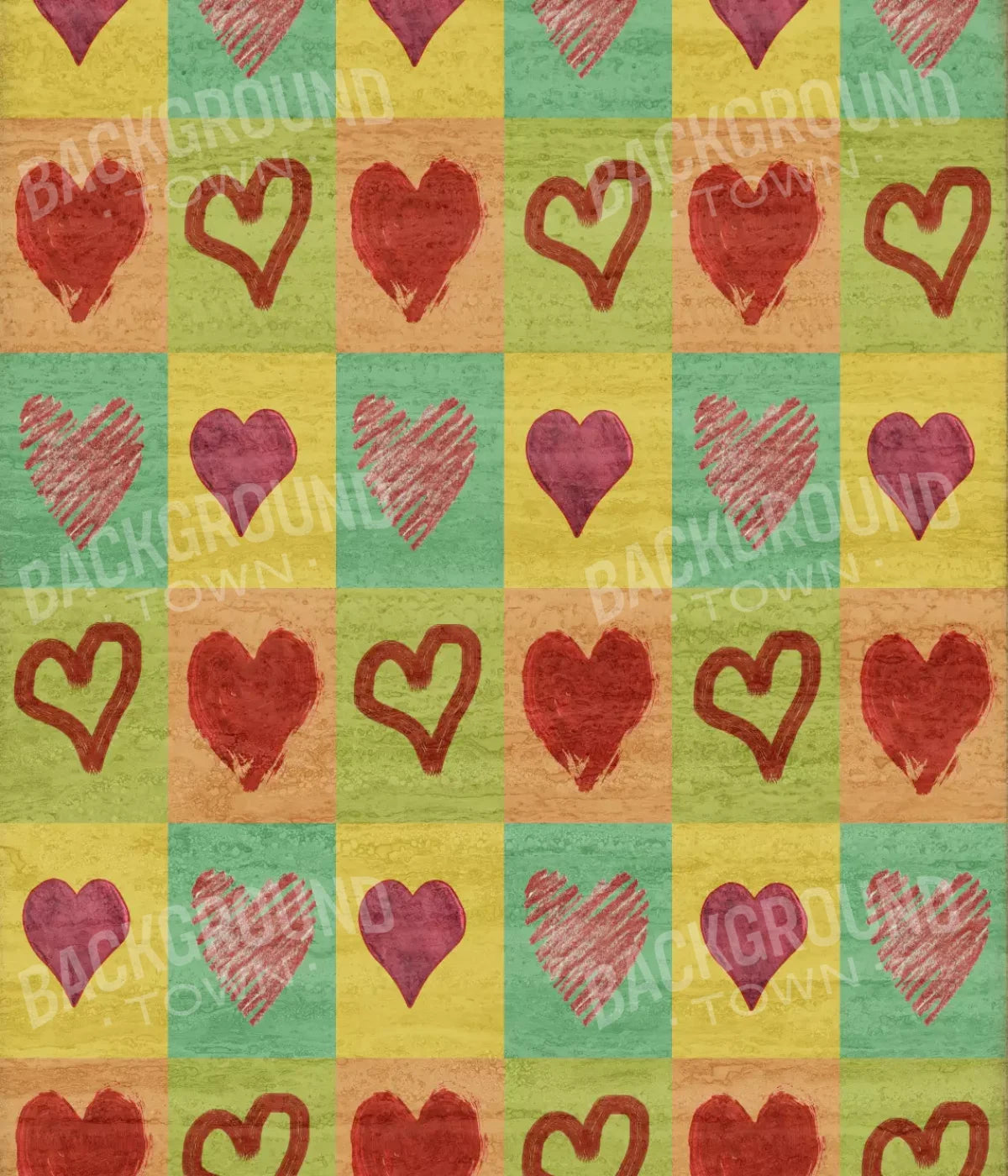 Hearts 10X12 Ultracloth ( 120 X 144 Inch ) Backdrop