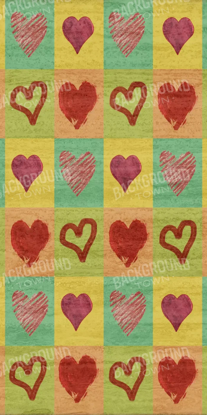 Hearts 10X20 Ultracloth ( 120 X 240 Inch ) Backdrop