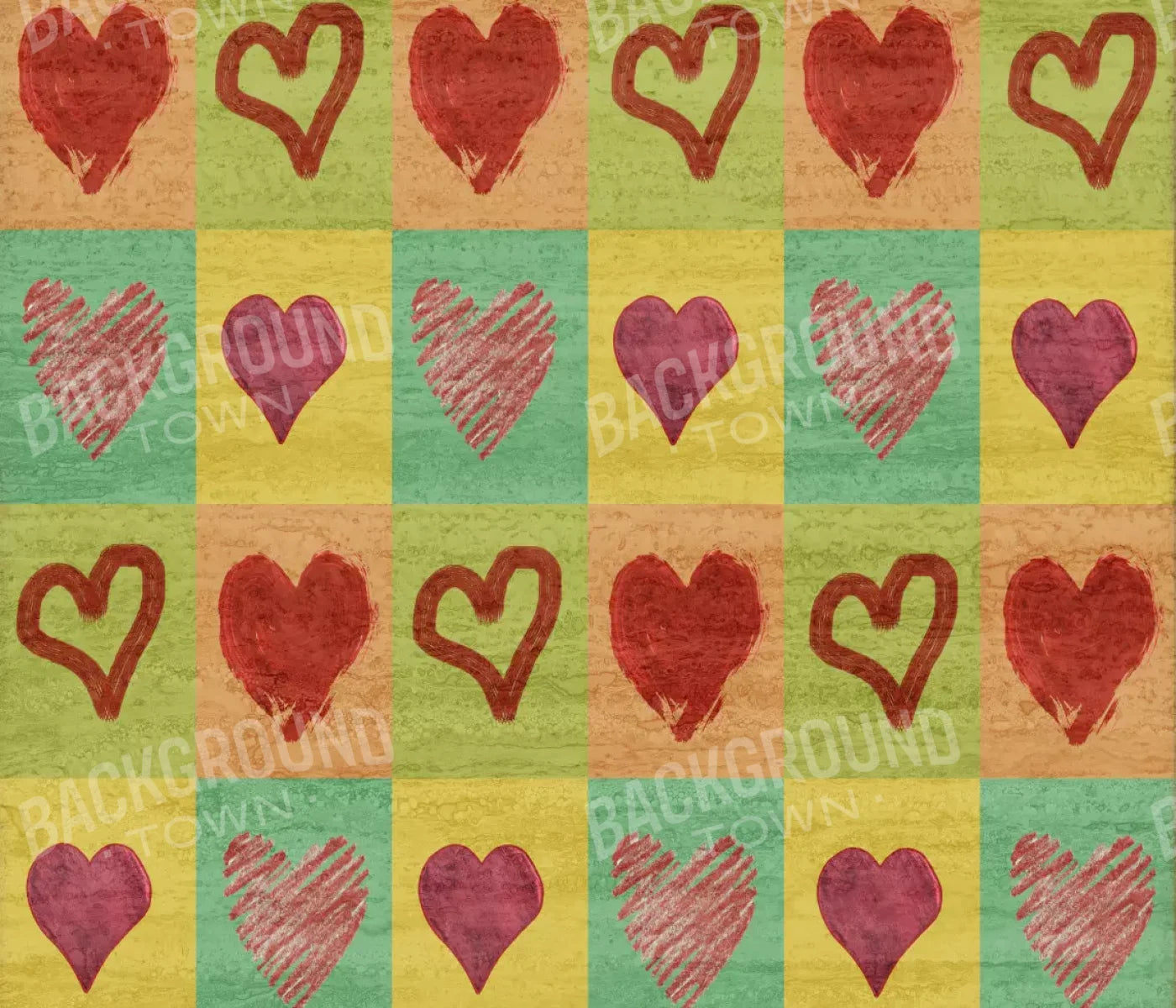 Hearts 12X10 Ultracloth ( 144 X 120 Inch ) Backdrop