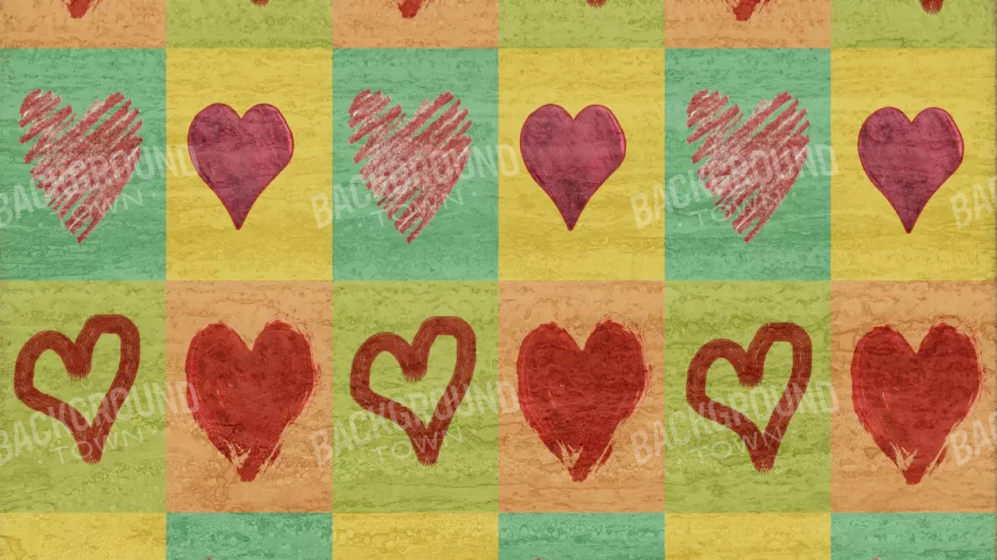 Hearts 14X8 Ultracloth ( 168 X 96 Inch ) Backdrop