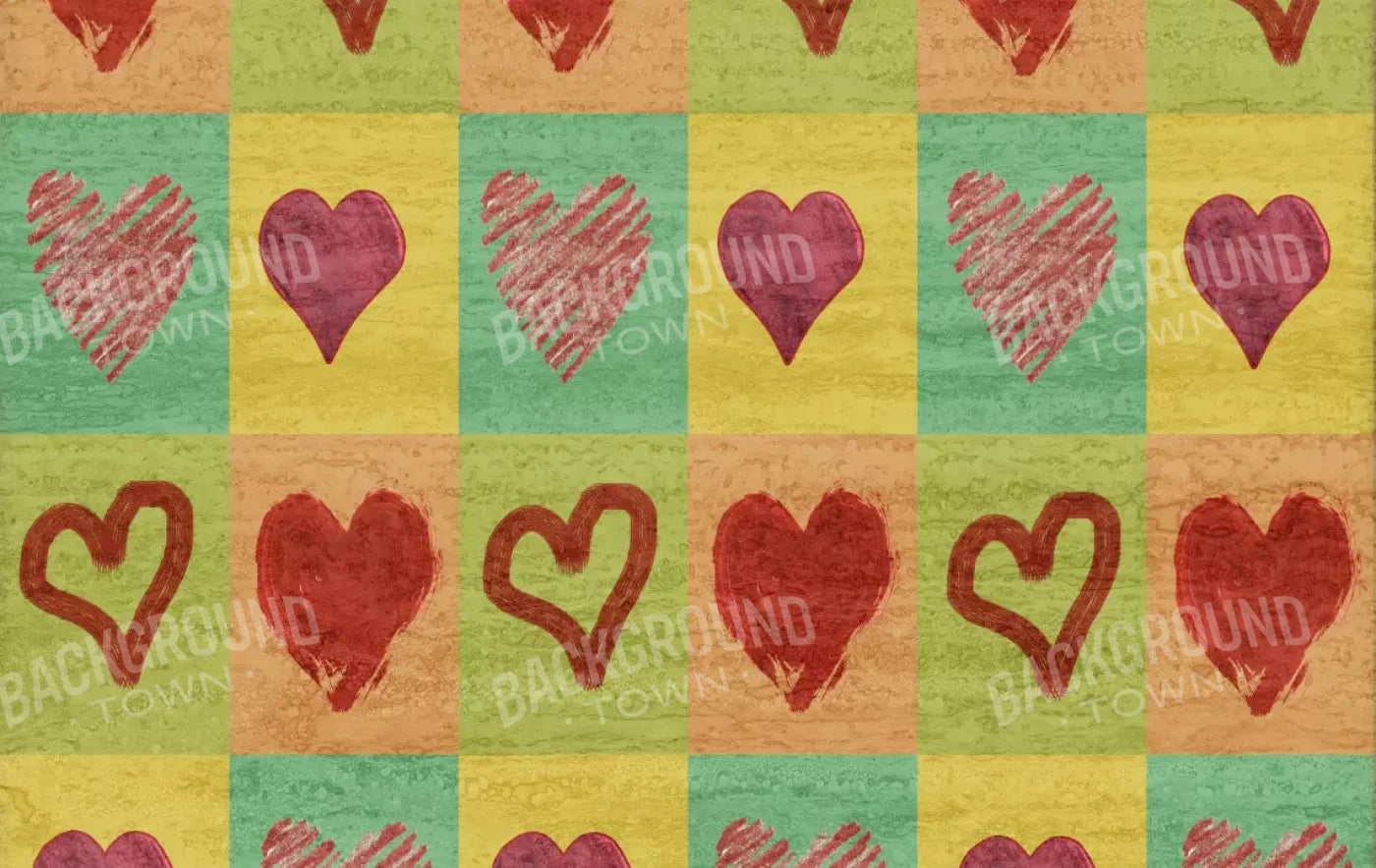 Hearts 16X10 Ultracloth ( 192 X 120 Inch ) Backdrop