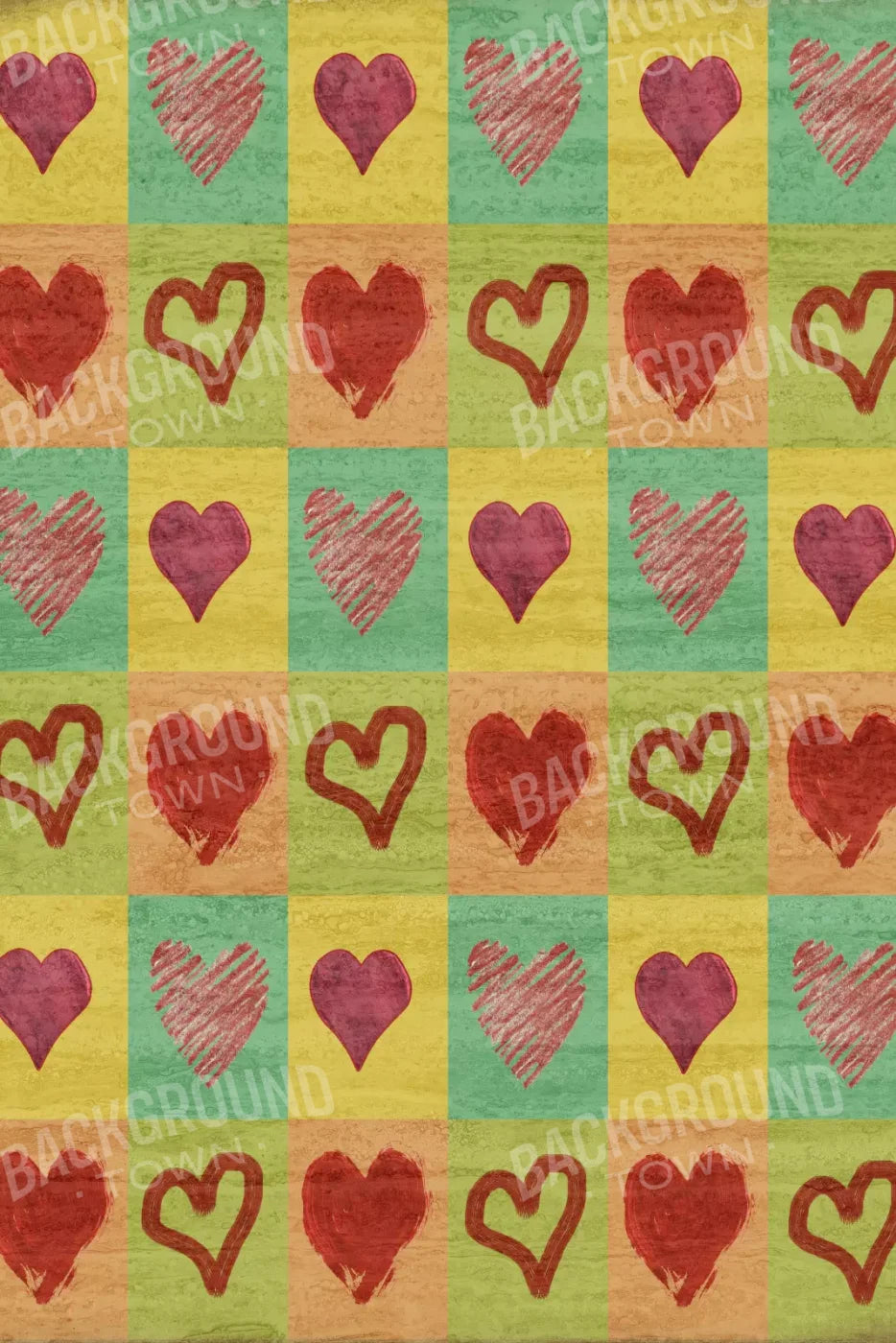 Hearts 5X8 Ultracloth ( 60 X 96 Inch ) Backdrop