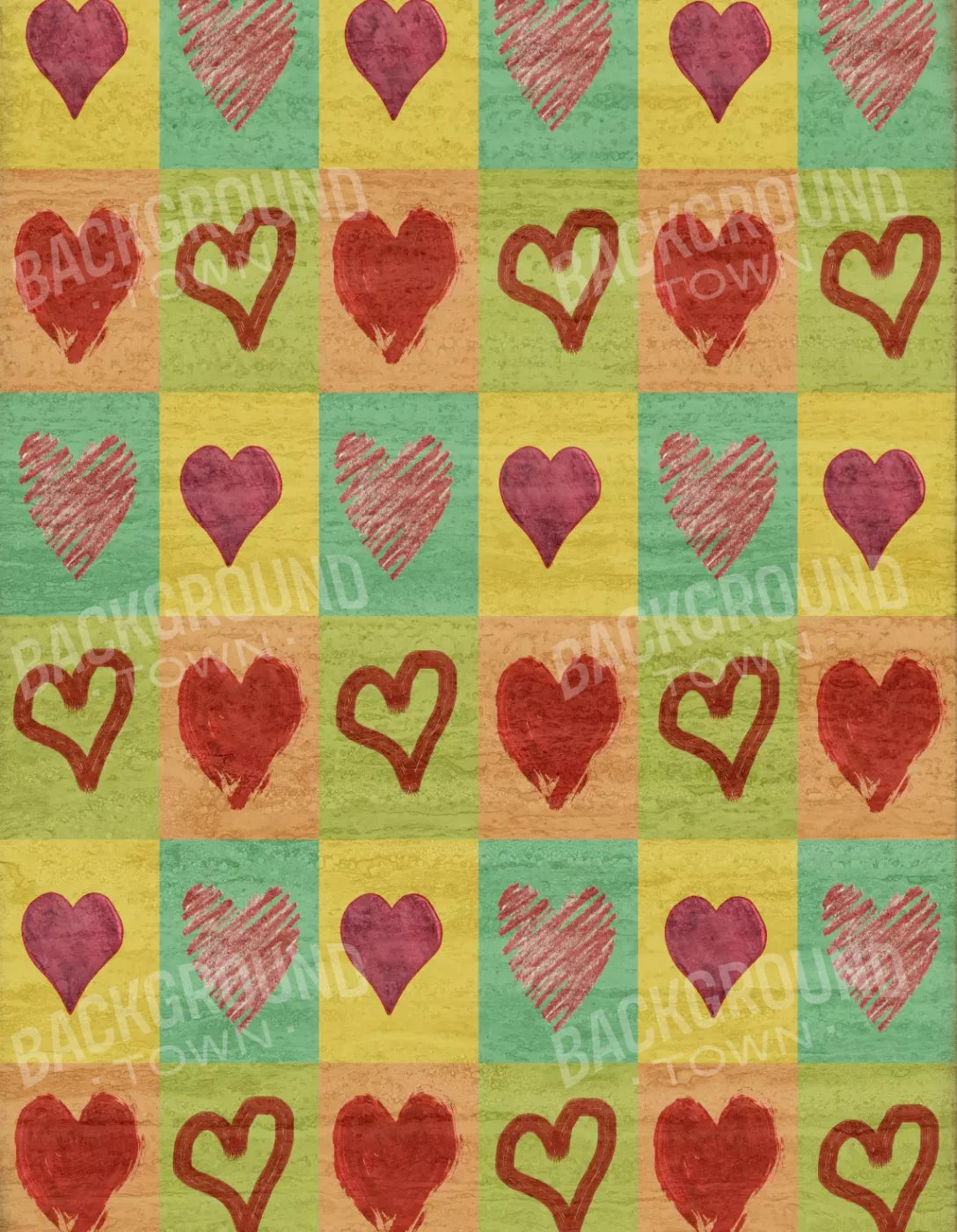 Hearts 6X8 Fleece ( 72 X 96 Inch ) Backdrop