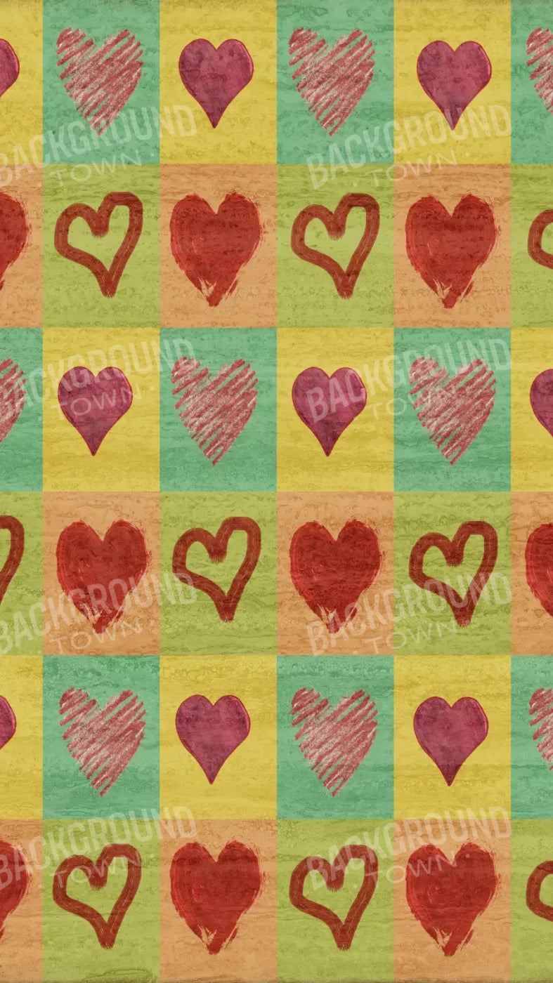 Hearts 8X14 Ultracloth ( 96 X 168 Inch ) Backdrop