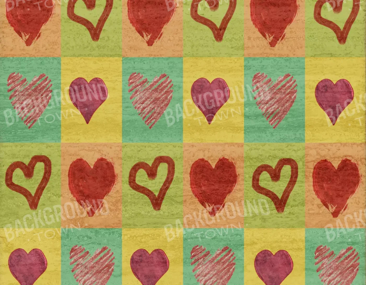 Hearts 8X6 Fleece ( 96 X 72 Inch ) Backdrop