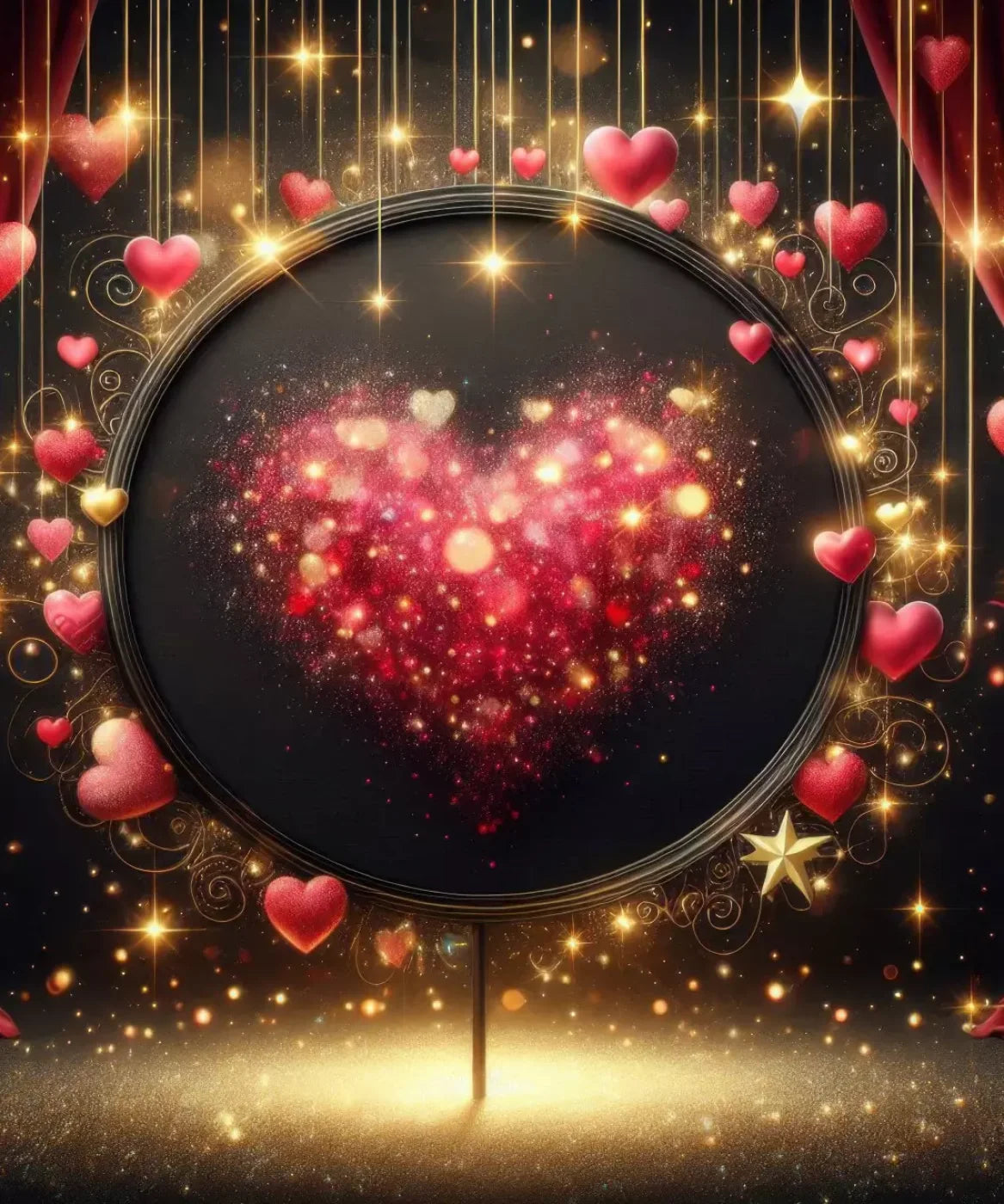 Hearts Everywhere 10’X12’ Ultracloth (120 X 144 Inch) Backdrop