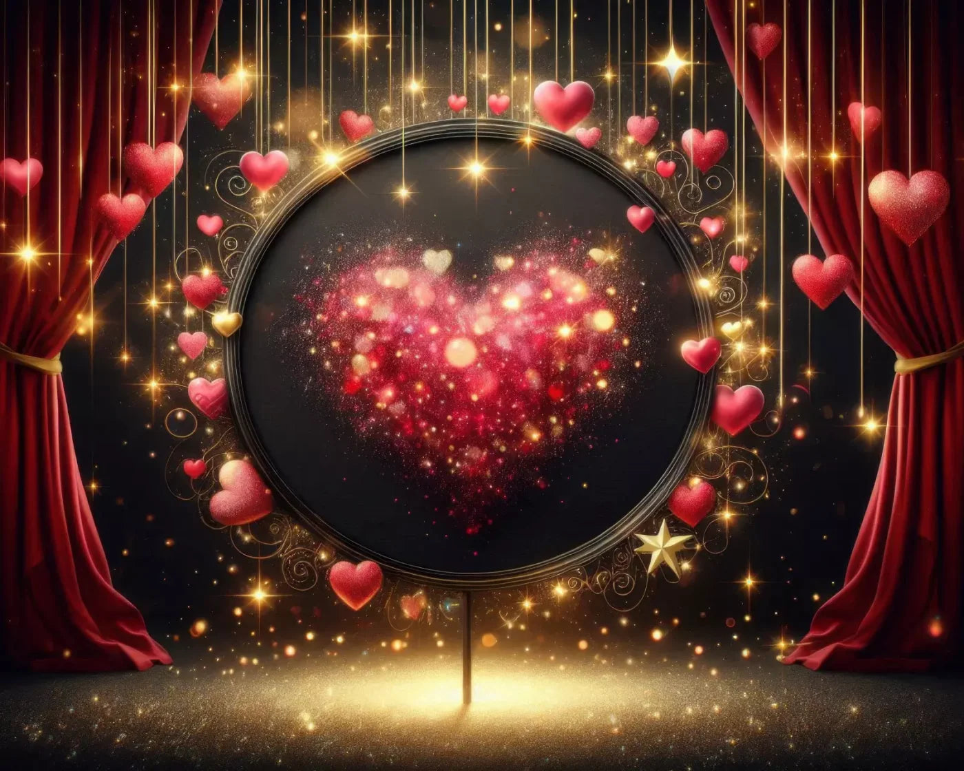 Hearts Everywhere 10’X8’ Fleece (120 X 96 Inch) Backdrop