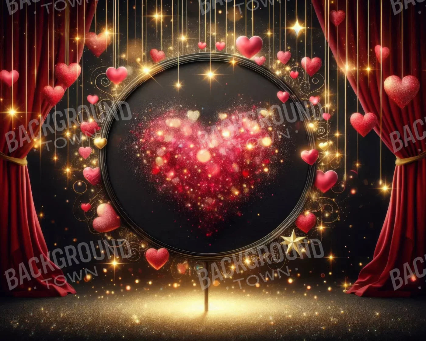 Hearts Everywhere 10’X8’ Fleece (120 X 96 Inch) Backdrop