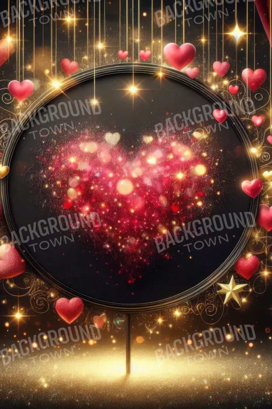 Hearts Everywhere 8’X12’ Ultracloth (96 X 144 Inch) Backdrop