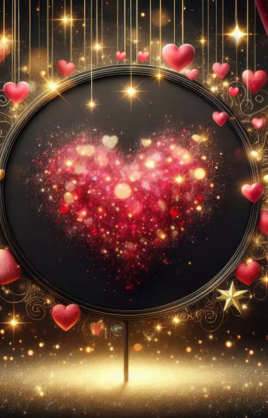 Hearts Everywhere 9’X14’ Ultracloth (108 X 168 Inch) Backdrop