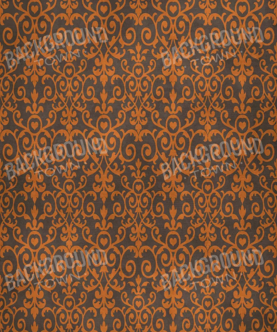 Orange Damask Backdrop for Photography