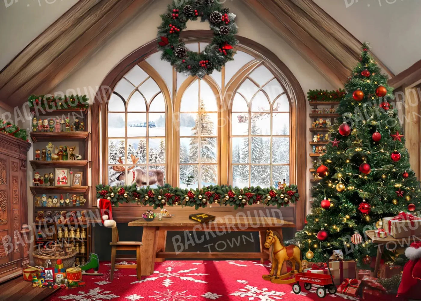 Hidden Holiday Classics 7’x5’ UltraCloth (84 x 60 inch) Backdrop