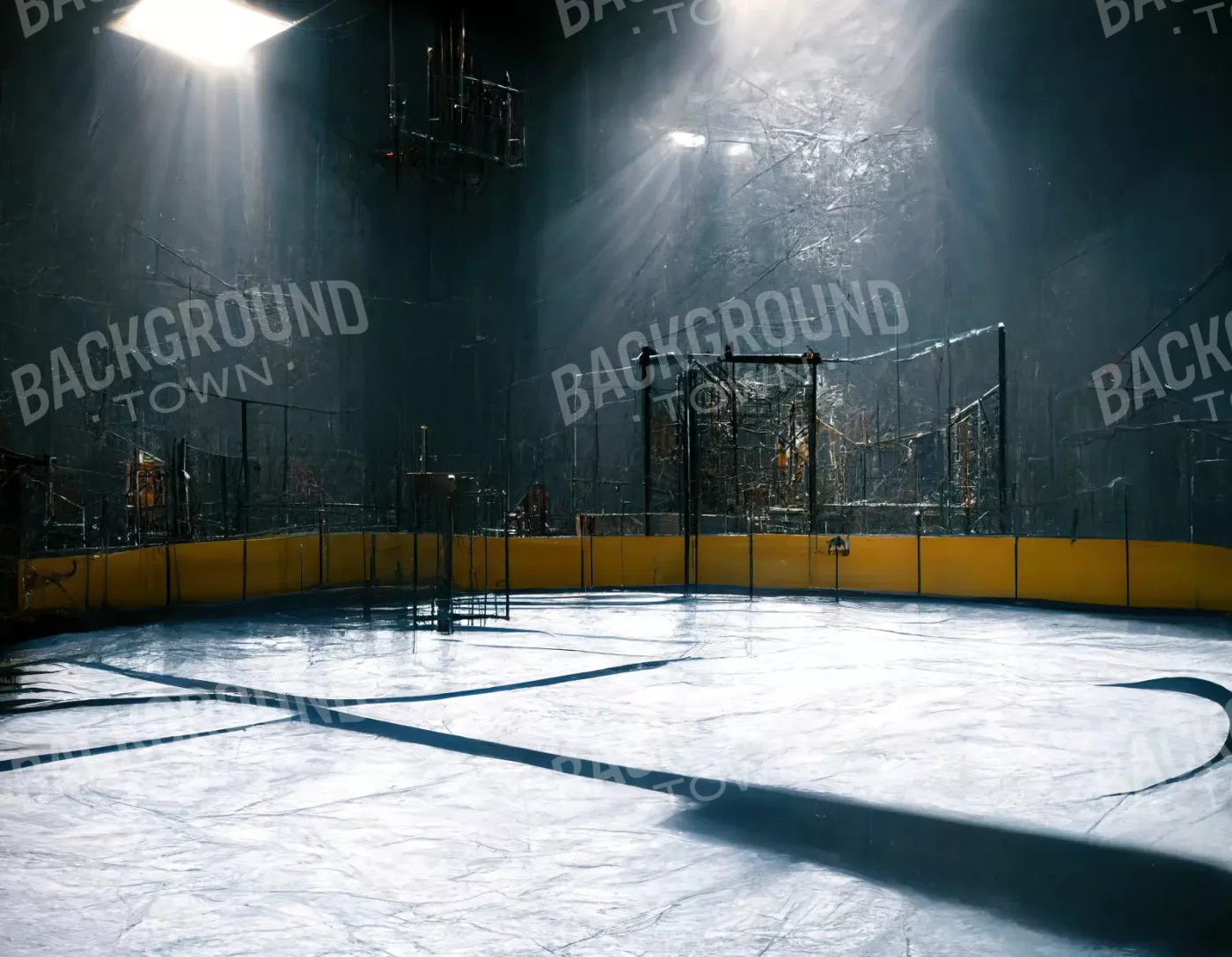 Hockey Goal 8X6 Fleece ( 96 X 72 Inch ) Backdrop