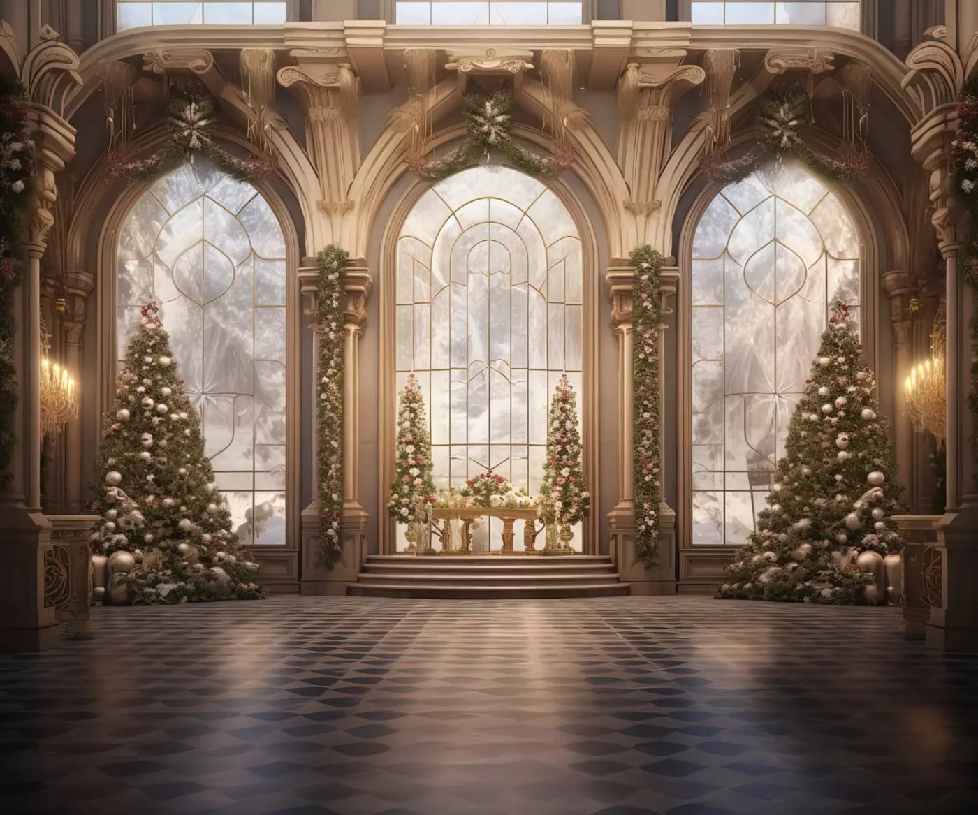 Holiday Ballroom 12’X10’ Ultracloth (144 X 120 Inch) Backdrop
