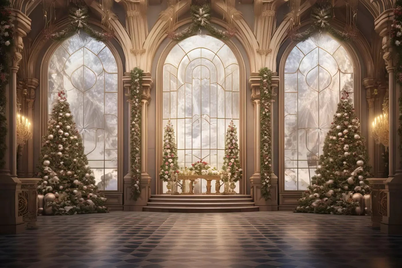 Holiday Ballroom 12’X8’ Ultracloth (144 X 96 Inch) Backdrop