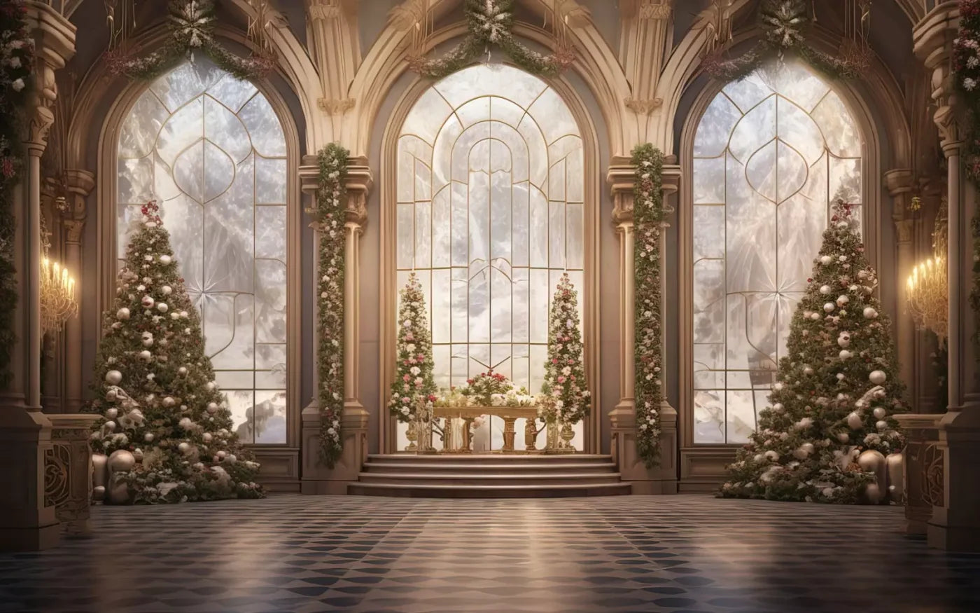 Holiday Ballroom 16’X10’ Ultracloth (192 X 120 Inch) Backdrop