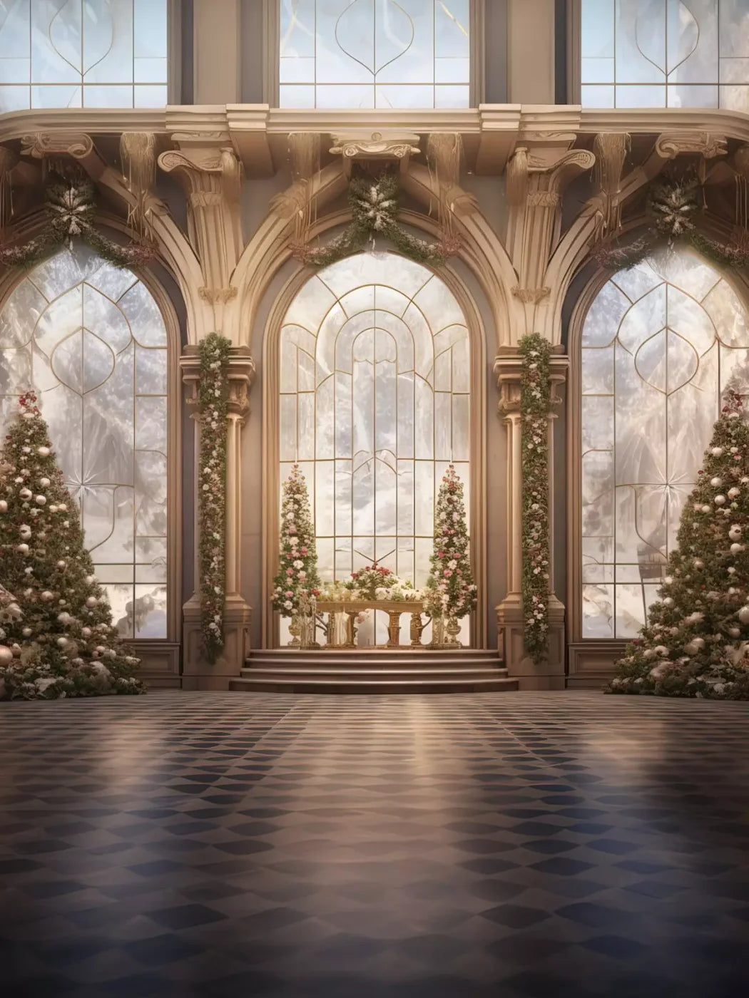 Holiday Ballroom 6’X8’ Fleece (72 X 96 Inch) Backdrop