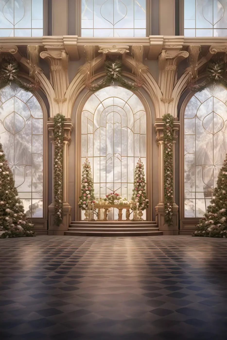 Holiday Ballroom 8’X12’ Ultracloth (96 X 144 Inch) Backdrop