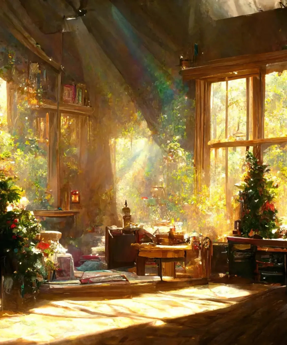 Holiday Cabin Interior 10’X12’ Ultracloth (120 X 144 Inch) Backdrop
