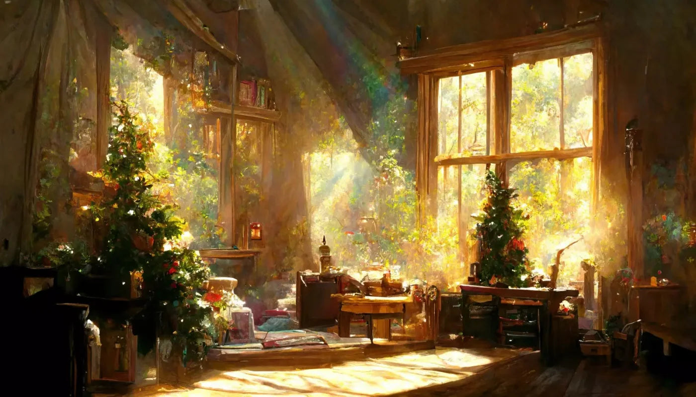 Holiday Cabin Interior 14’X8’ Ultracloth (168 X 96 Inch) Backdrop