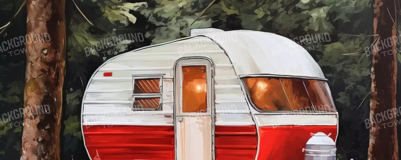 Holiday Camper In Forest Ii 20’X8’ Ultracloth (240 X 96 Inch) Backdrop