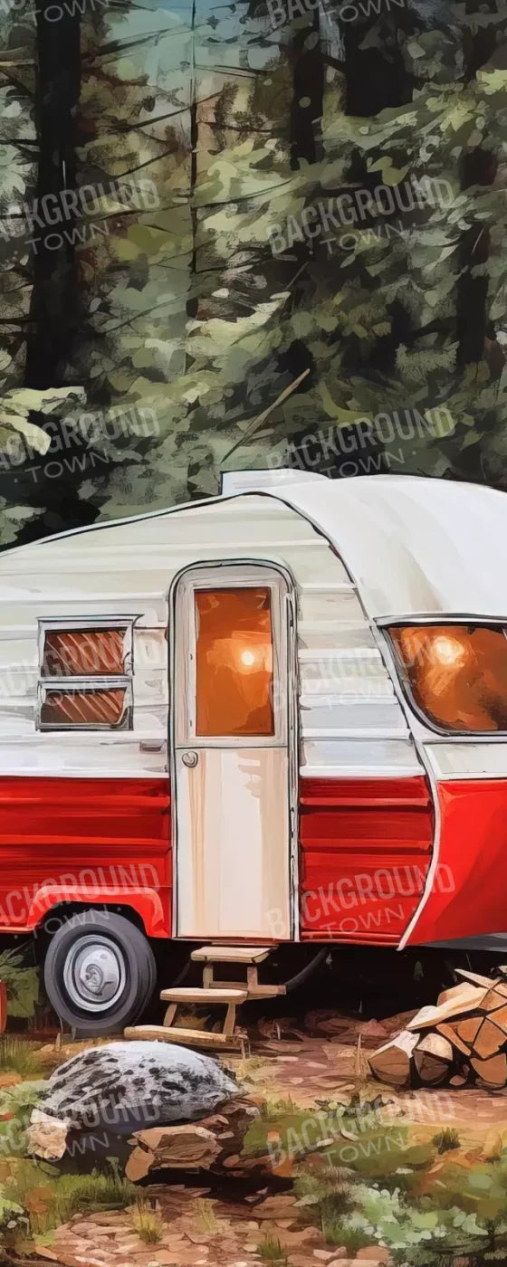 Holiday Camper In Forest Ii 8’X20’ Ultracloth (96 X 240 Inch) Backdrop