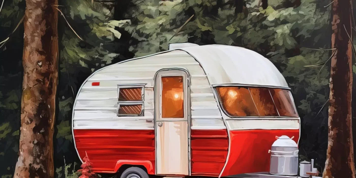 Holiday Camper In Forest Ii 16’X8’ Ultracloth (192 X 96 Inch) Backdrop