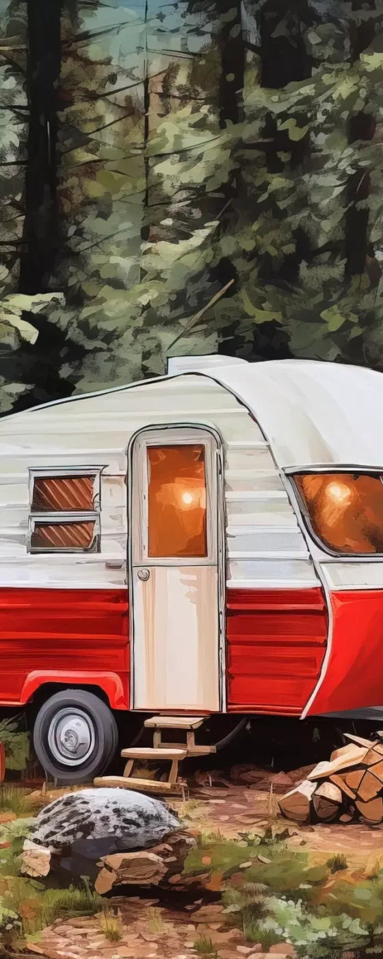 Holiday Camper In Forest Ii 8’X20’ Ultracloth (96 X 240 Inch) Backdrop