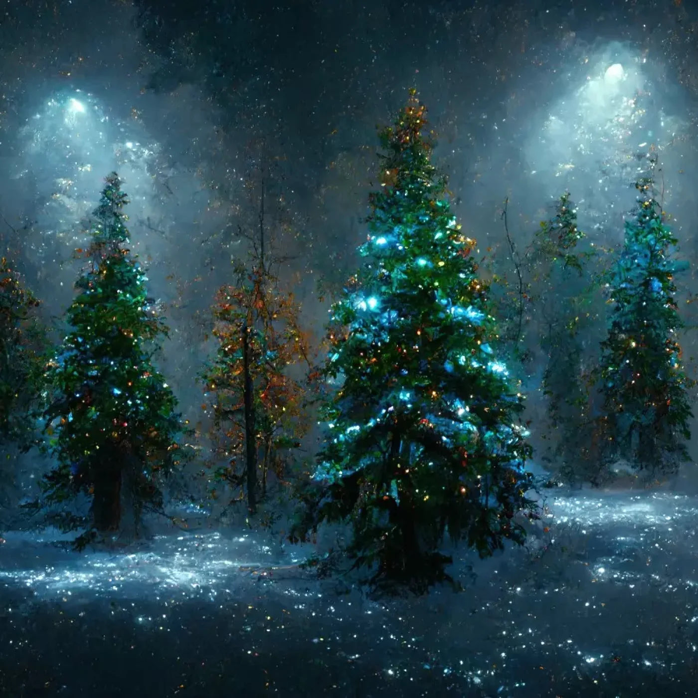 Holiday Forest 10’X10’ Ultracloth (120 X Inch) Backdrop