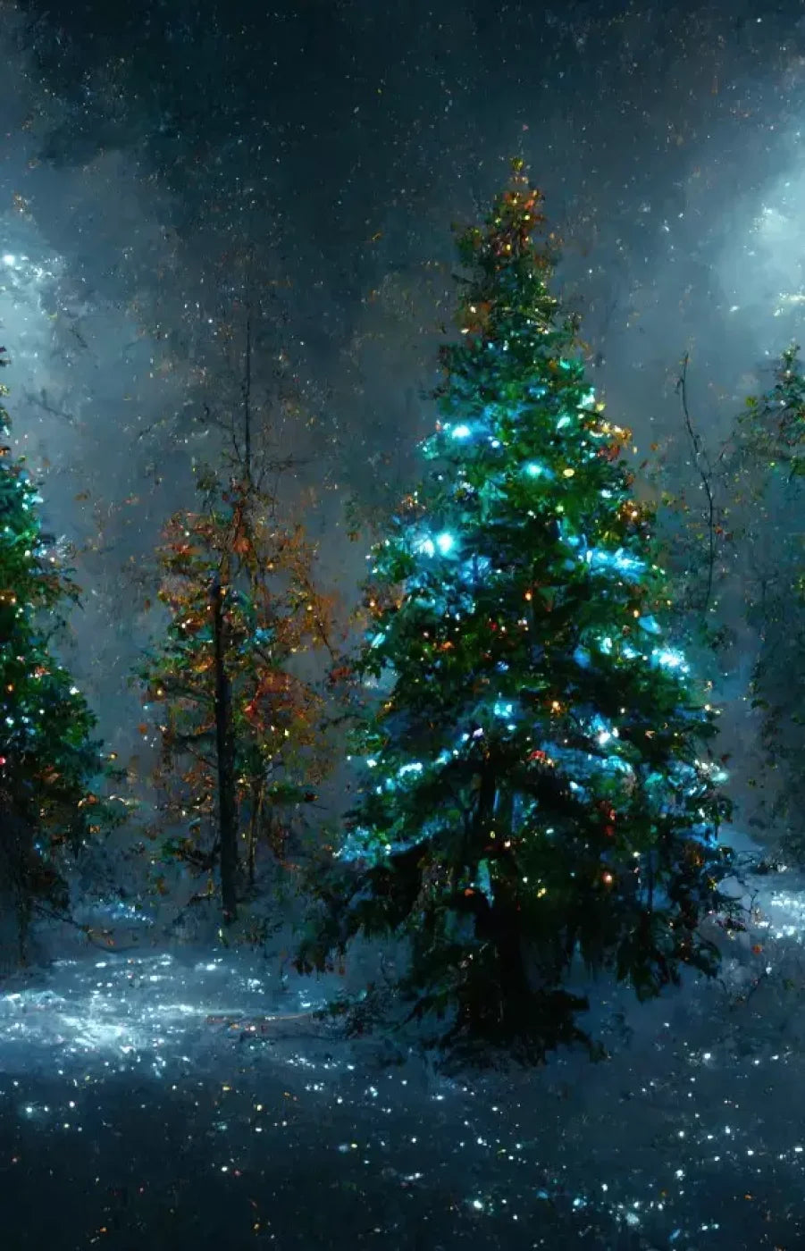 Holiday Forest 9’X14’ Ultracloth (108 X 168 Inch) Backdrop