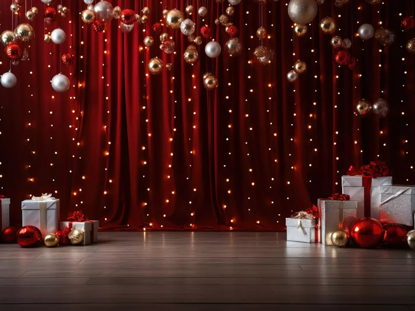 Holiday Party I 6’8X5’ Fleece (80 X 60 Inch) Backdrop