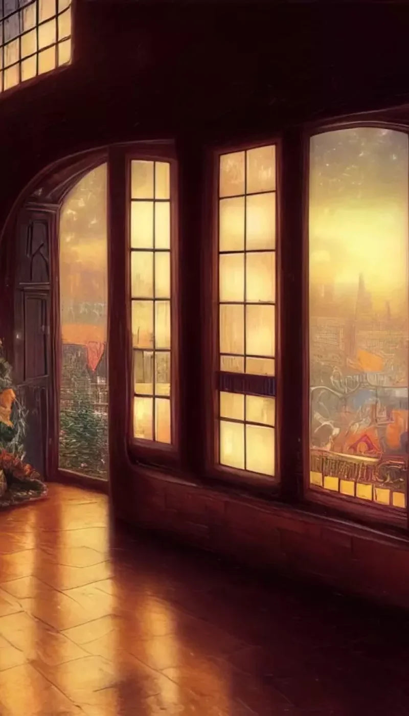 Holiday Train Station 8’X14’ Ultracloth (96 X 168 Inch) Backdrop