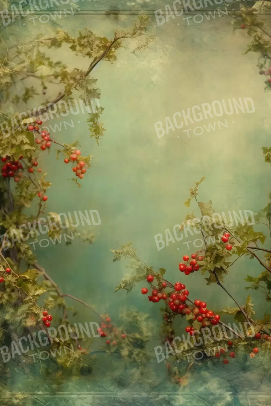 Holly Border 8’X12’ Ultracloth (96 X 144 Inch) Backdrop