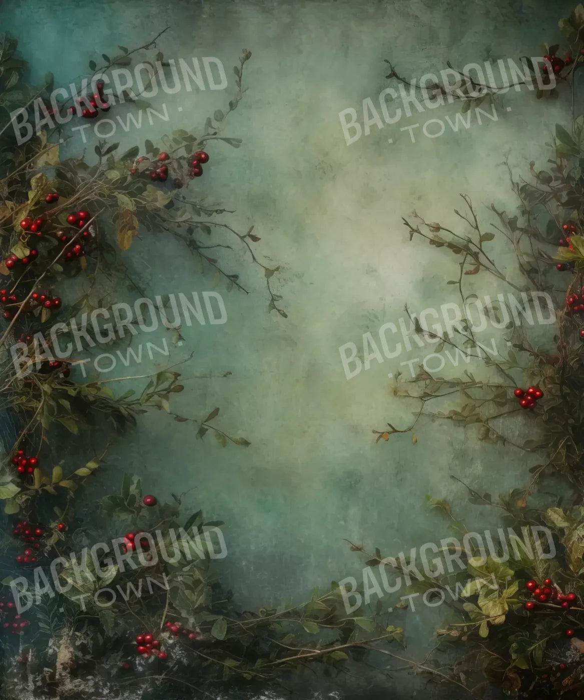 Green , Red Backdrop for Photography