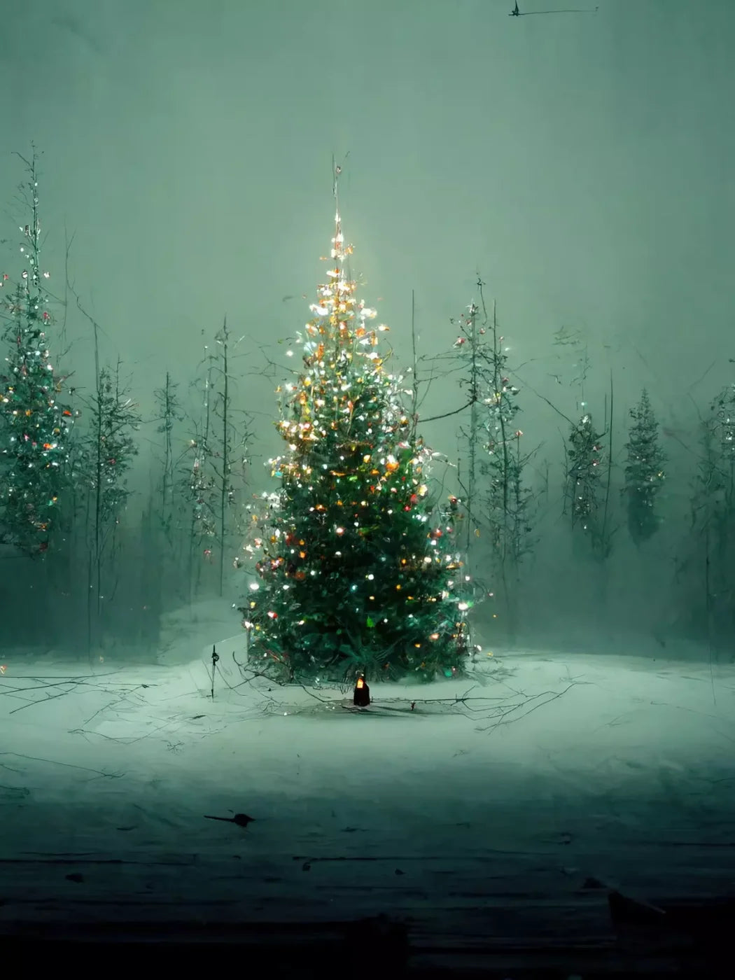 Holy Night 8X10 Fleece ( 96 X 120 Inch ) Backdrop