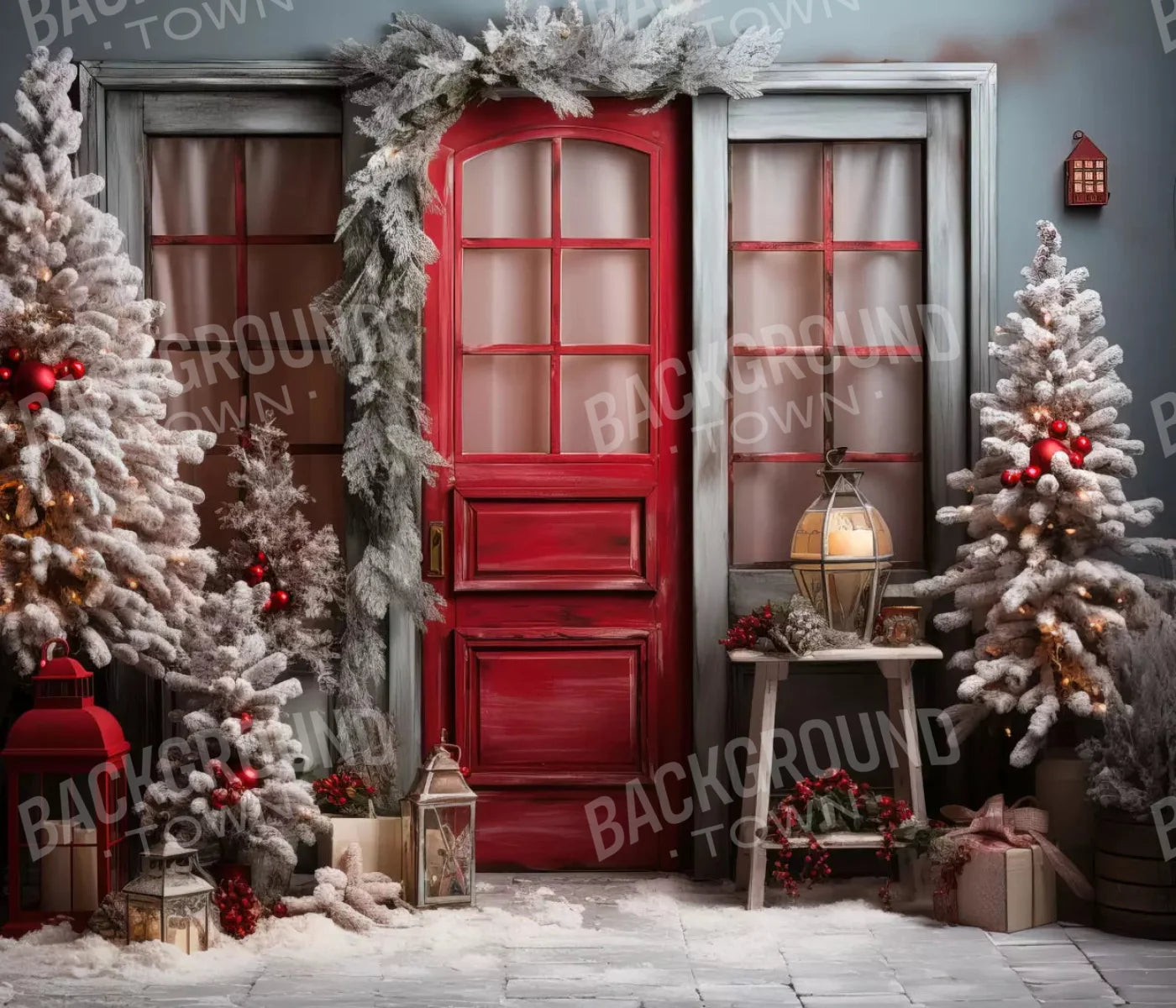 Home For Christmas 12X10 Ultracloth ( 144 X 120 Inch ) Backdrop