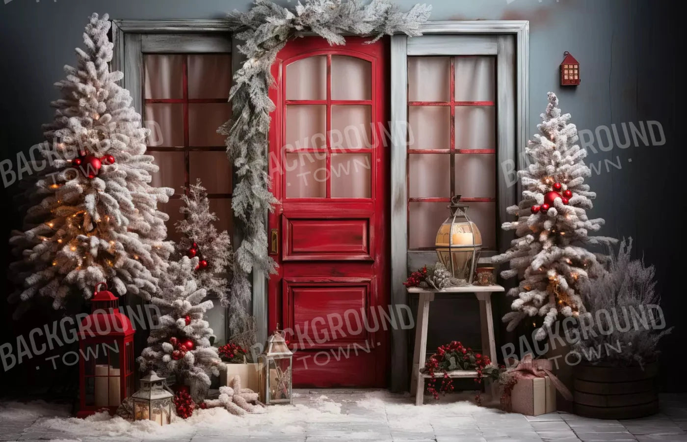 Home For Christmas 12X8 Ultracloth ( 144 X 96 Inch ) Backdrop