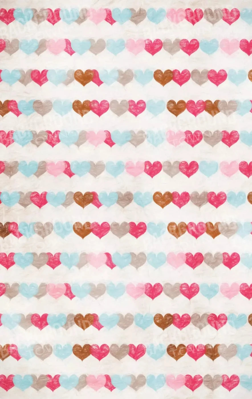 Hope Hearts 10X16 Ultracloth ( 120 X 192 Inch ) Backdrop